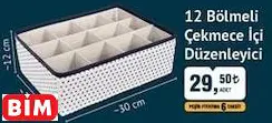 12 BÖLMELİ ÇEKMECE İÇİ DÜZENLEYİCİ